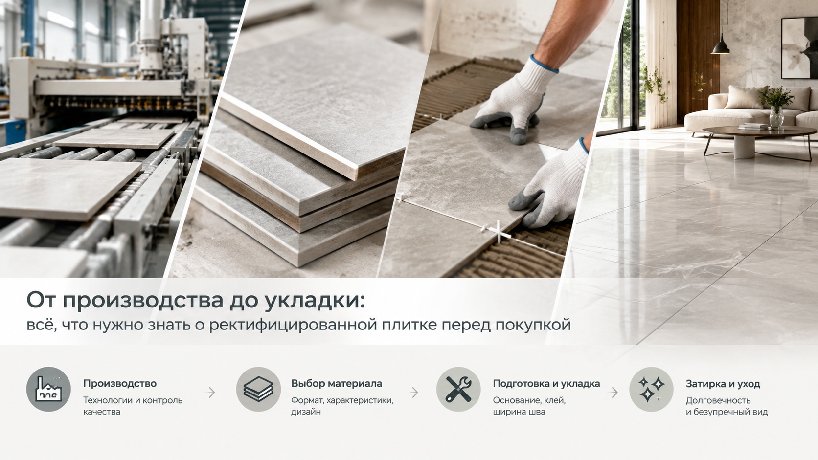 От производства до укладки: всё, что нужно знать о ректифицированной плитке перед покупкой
