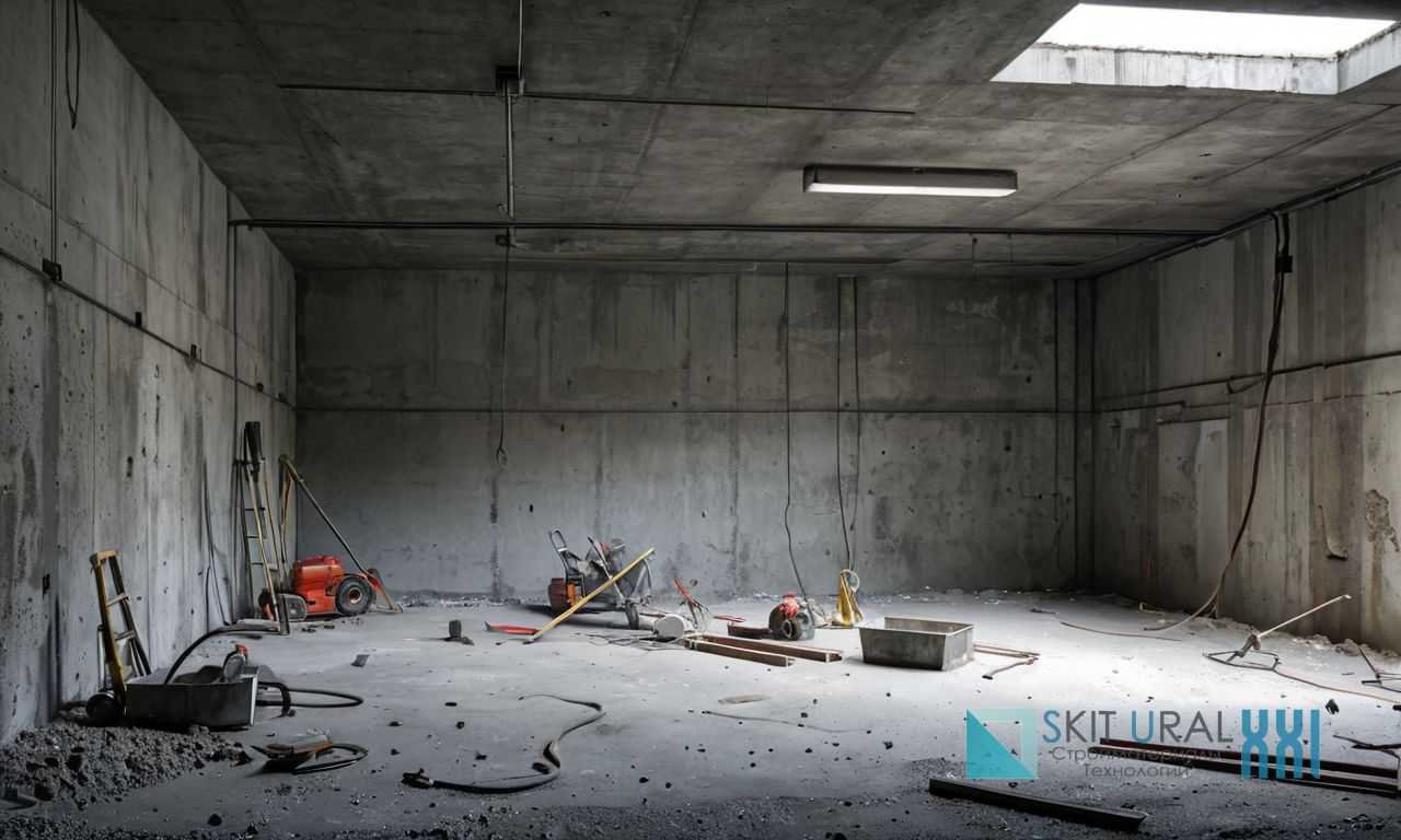 Бетон в интерьере loft