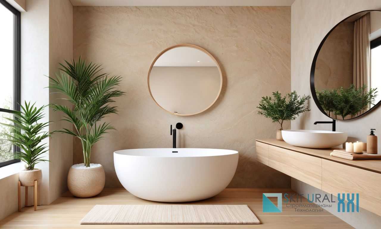 Душевая в скандинавском стиле для маленькой ванной комнаты