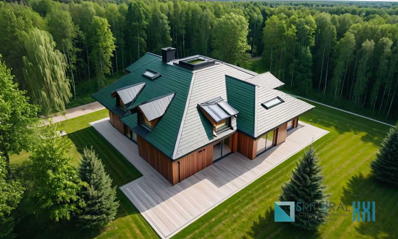 Плоская кровля с дренажной системой для защиты от воды и долговечности